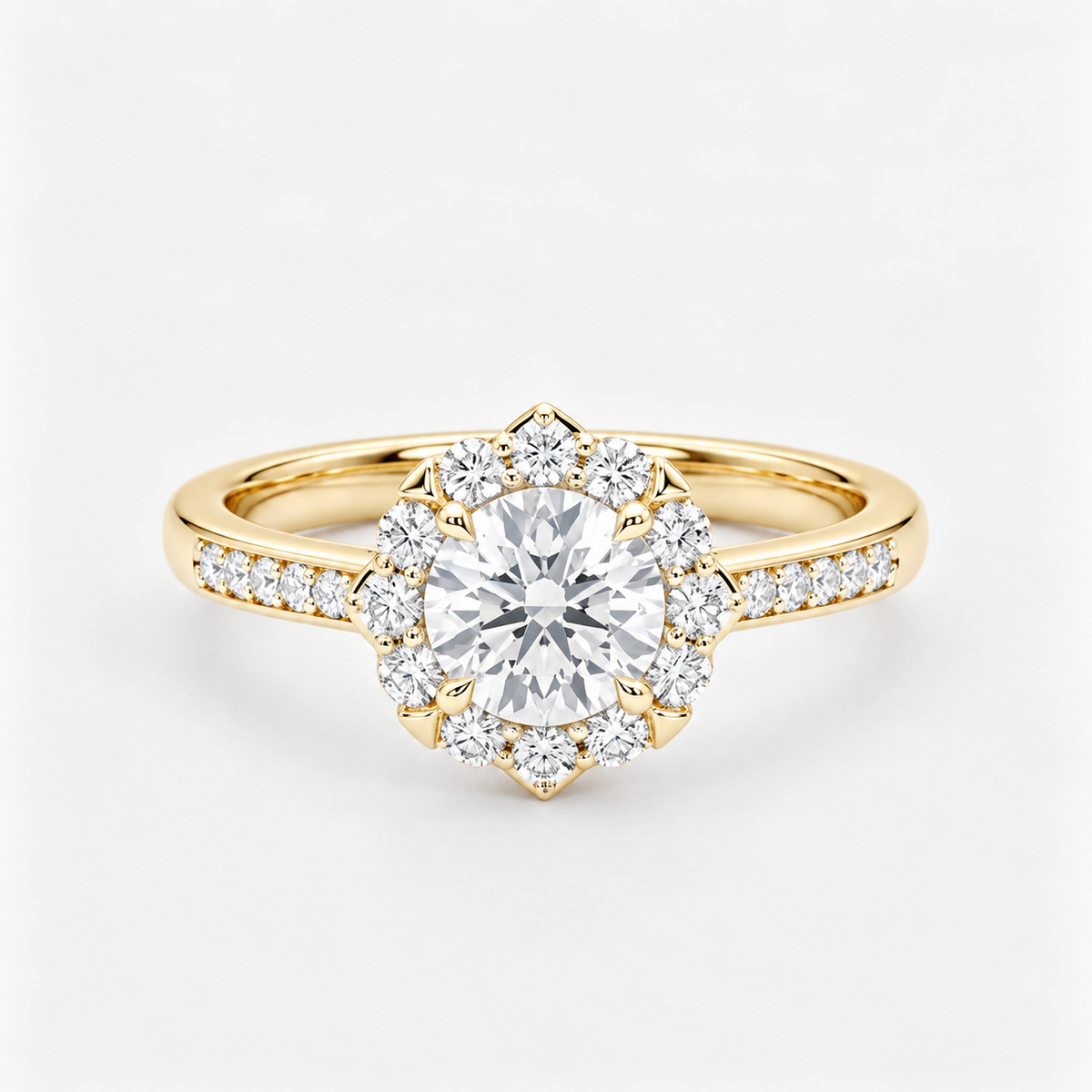 Celestial Sparkle Halo Ring