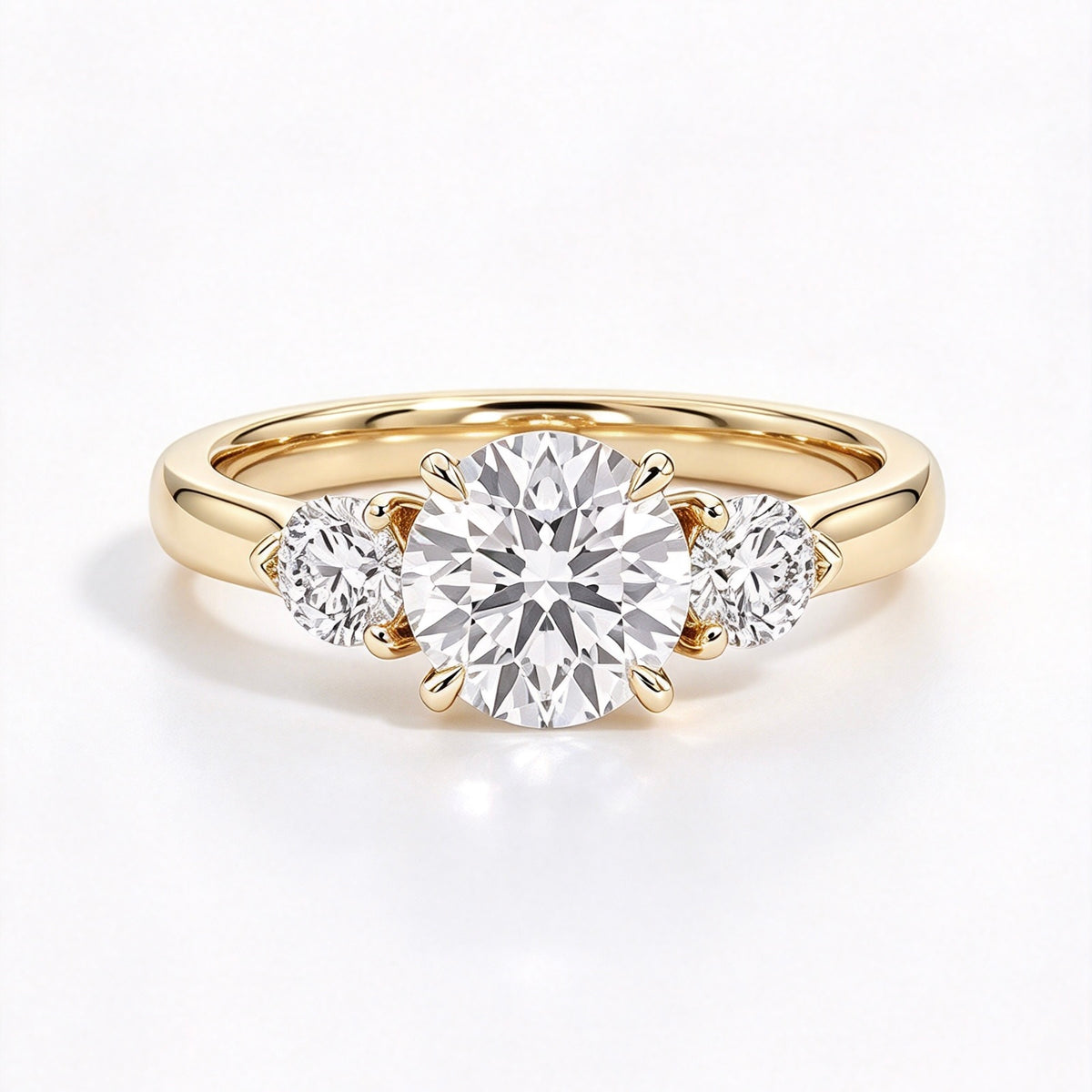Classic 3-Stone Round Brilliant Ring