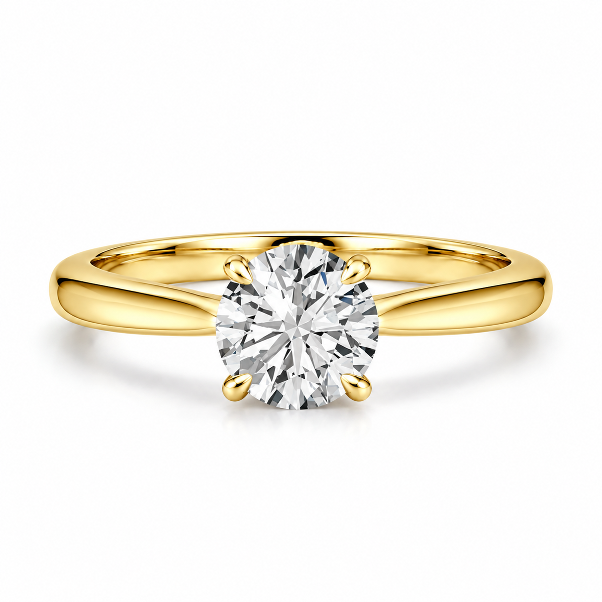 Minimal 4-Prong Round Brilliant Engagement Ring