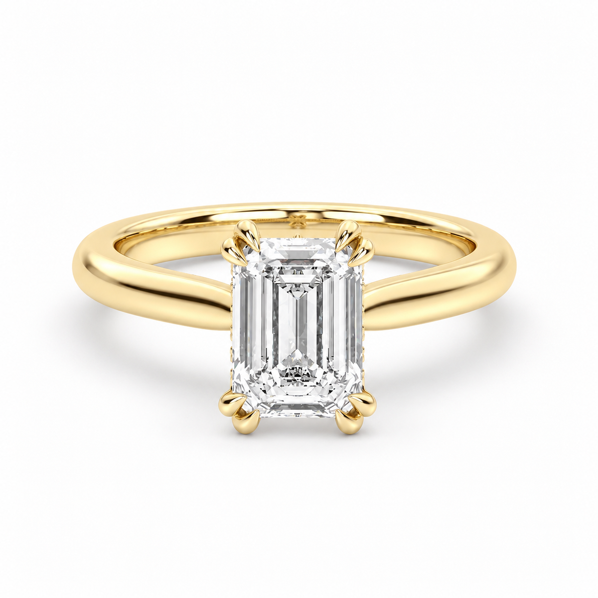 Quiet Luxury Emerald Cut 4-Prong Solitaire Ring