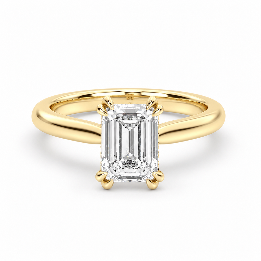 Quiet Luxury Emerald Cut 4-Prong Solitaire Ring