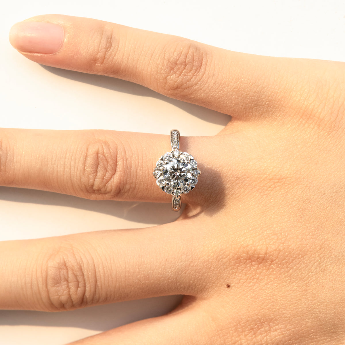 Celestial Sparkle Halo Ring