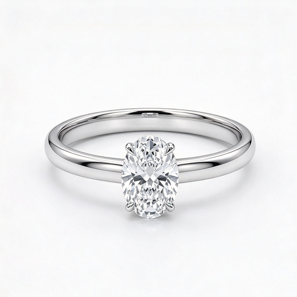 Minimal Oval Cut Diamond Ring