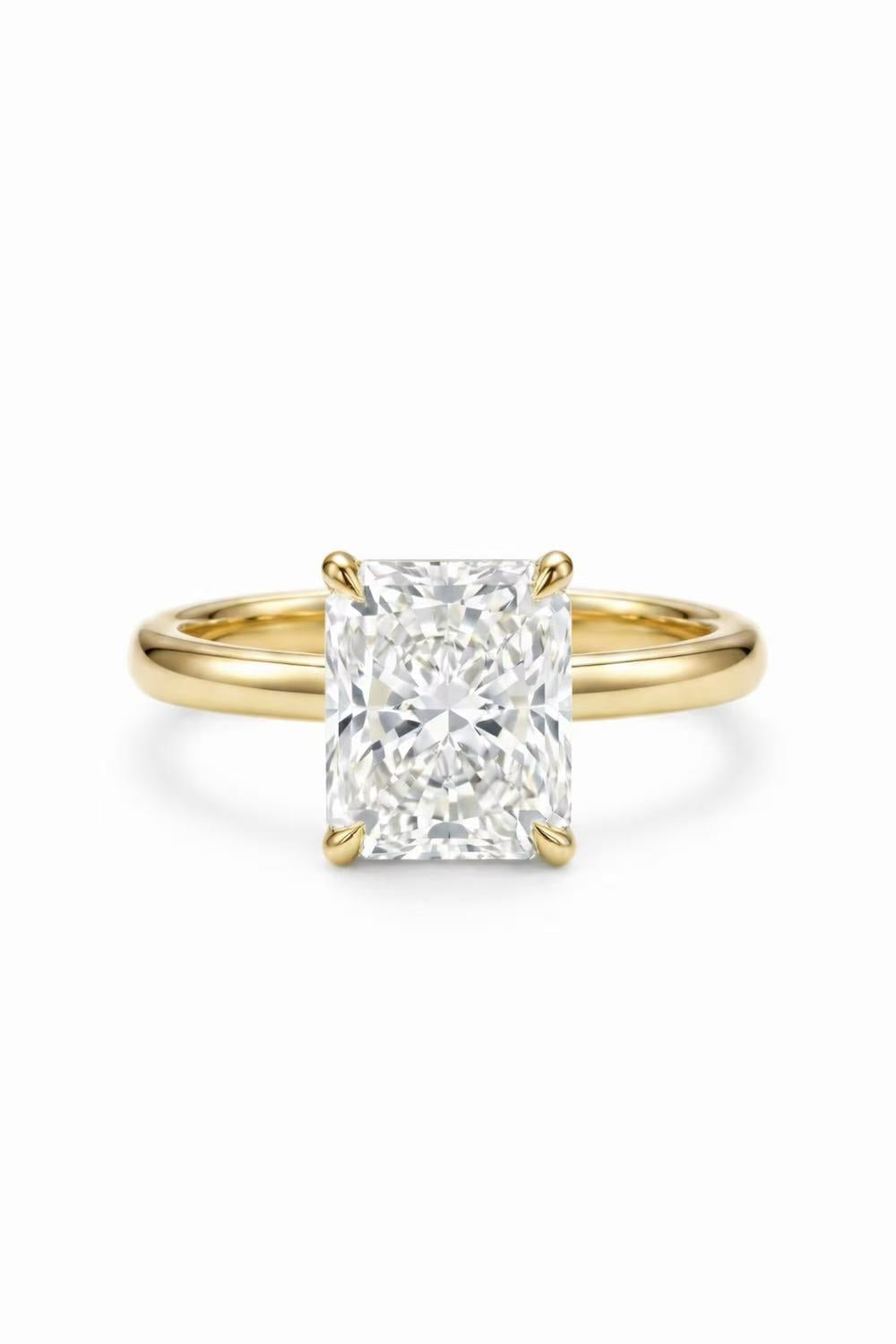 3 Carat Radiant Cut 18K Gold Lab Grown Diamond Ring | Remaining Balance $2072