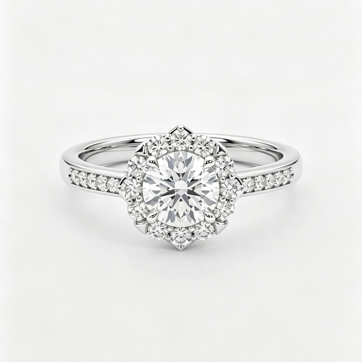 Celestial Sparkle Halo Ring