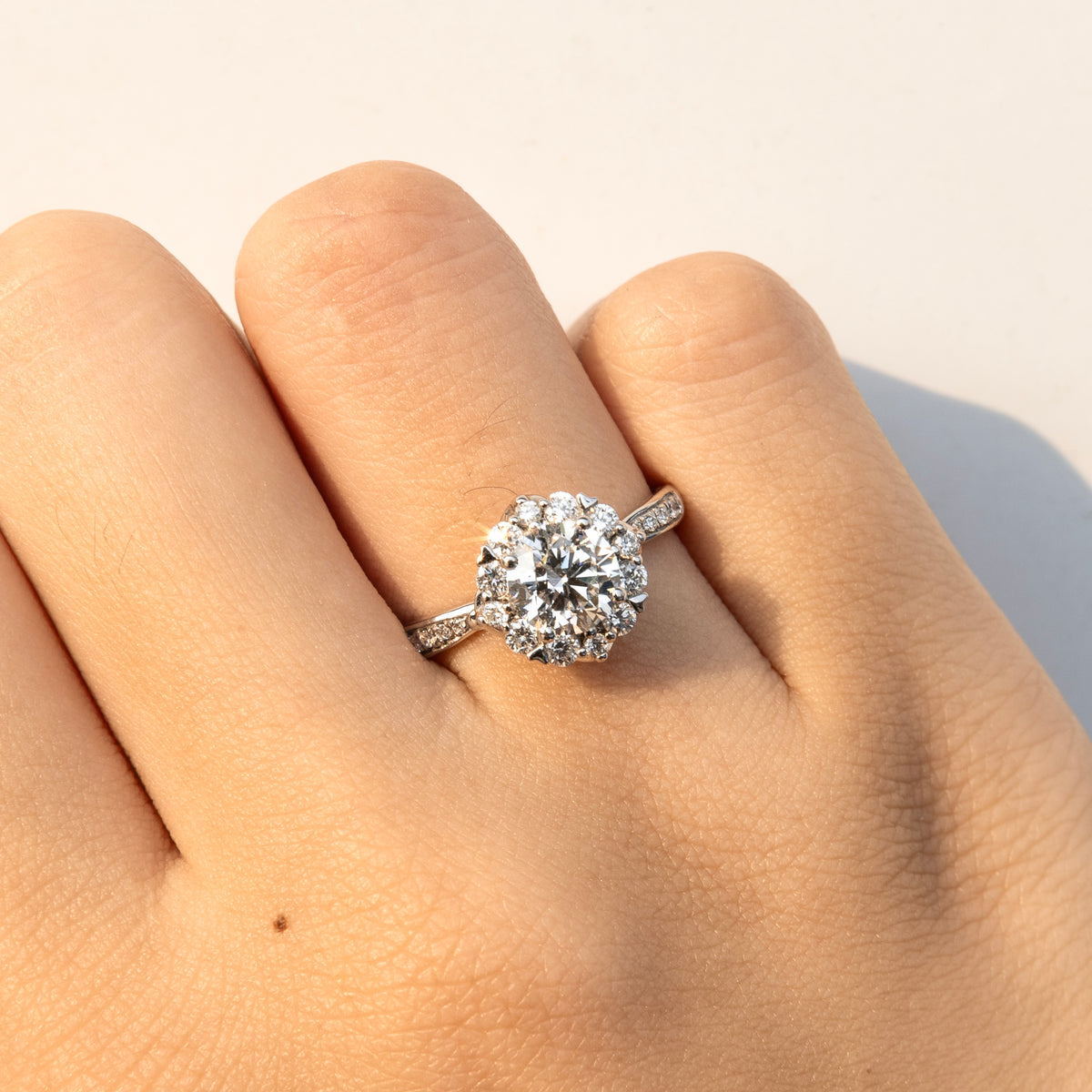Celestial Sparkle Halo Ring