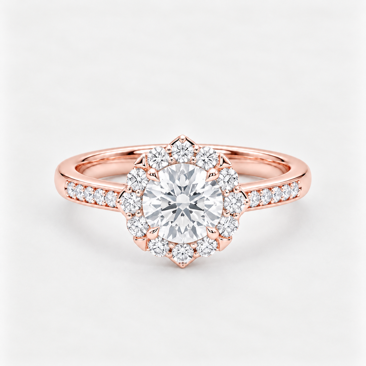 Celestial Sparkle Halo Ring