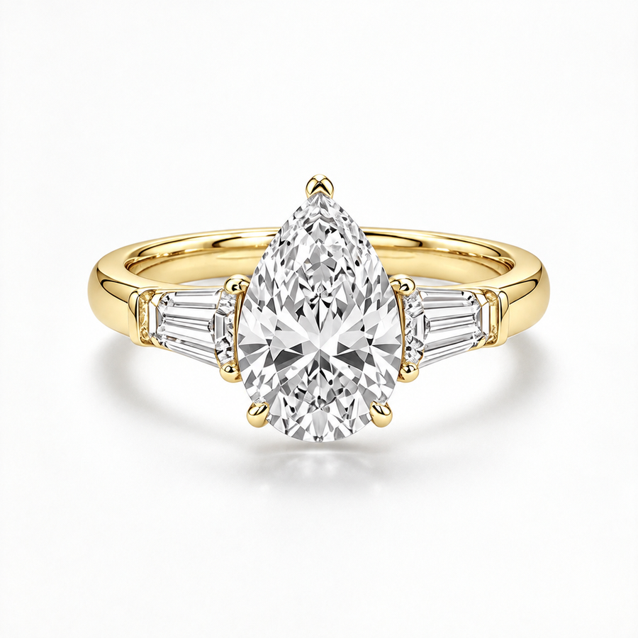 Luminous Pear Diamond Ring
